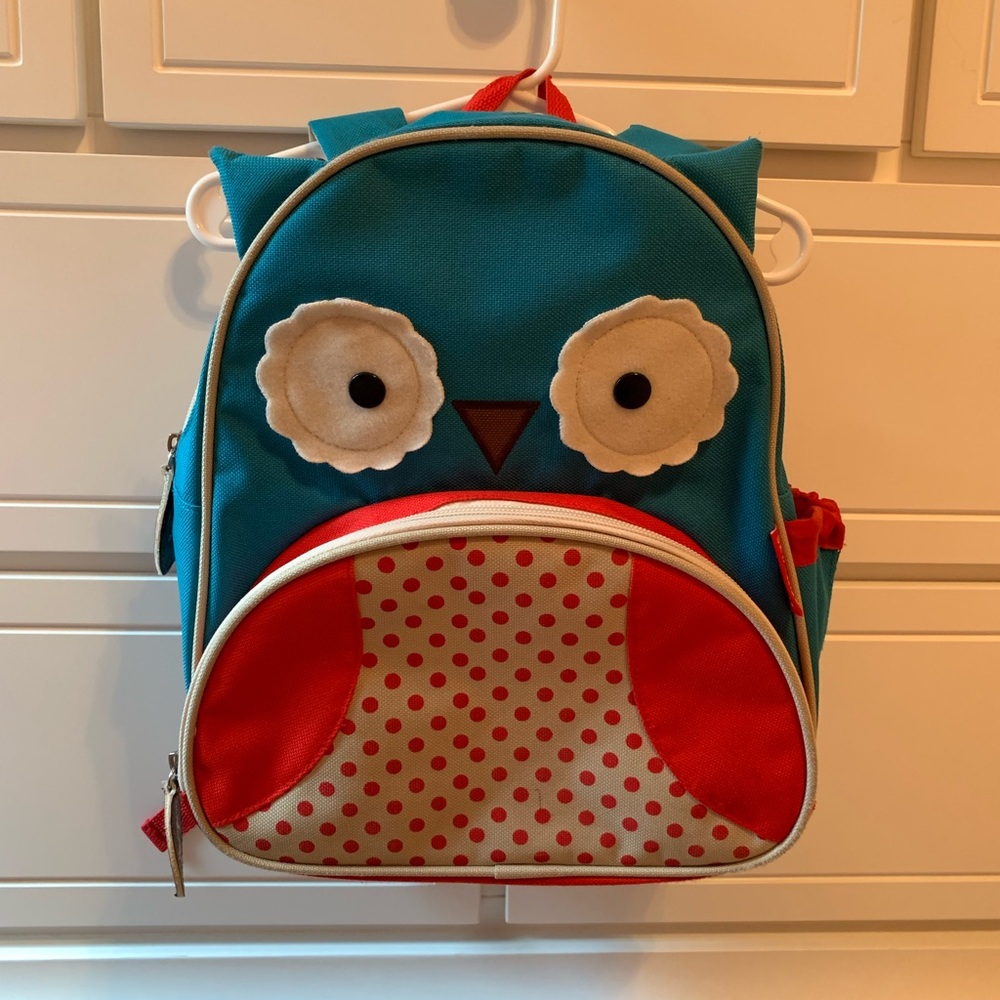 Skip Hop Owl Backpack - Blue and Red